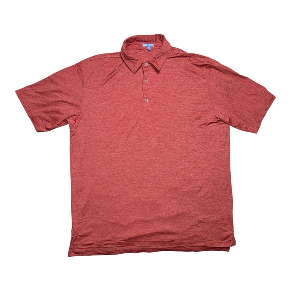 Genteal Other - Gentle Herd Heathered Red Short Sleeve Polo Shirt Men's Performance‎ Golf Casual